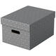 Opbergdoos Esselte home middelgroot 265x205x365mm grijs 3 stuks
