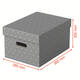 Opbergdoos Esselte home middelgroot 265x205x365mm grijs 3 stuks