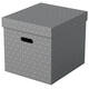 Opbergdoos Esselte home kubus 320x315x365mm grijs 3 stuks