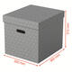 Opbergdoos Esselte home kubus 320x315x365mm grijs 3 stuks