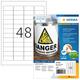 Etiket HERMA 9536 45.7x21.2mm weerbestendig wit 1920 stuks