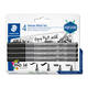 Brushpen Staedtler PigmentArts Intens zwart set à 4 schrijfbreedtes
