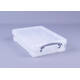 Opbergbox Really Useful 4 liter inclusief vakkenverdeler 395x255x88mm transparant wit