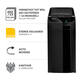 Papiervernietiger Fellowes Automax 450C snippers 4x38mm zwart