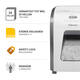 Papiervernietiger Fellowes Powershred 15C snippers 4x40mm wit