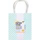 Tas met handvat Folia kraftpapier 115gr 18x21x8cm wit set à 3 dessins