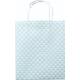 Tas met handvat Folia kraftpapier 115gr 18x21x8cm wit set à 3 dessins