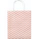 Tas met handvat Folia kraftpapier 115gr 18x21x8cm wit set à 3 dessins