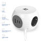 Stekkerblok ACT 3 voudig  inclusief 2x USB C/A 1.5 meter wit/grijs