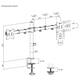 Monitorarm Quantore 2 schermen 17-27 inch zwart