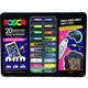 Paintmarker Uni POSCA Groovy Colours assorti metalen koffer à 20 stuks