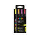 Paintmarker Uni POSCA PC5M medium fluor assorti set à 4 stuks