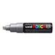 Paintmarker Uni POSCA PC8K breed schuin zilver