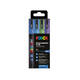 Paintmarker Uni POSCA PC3M fijn glitter koel assorti set à 4 stuks