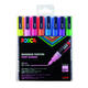 Paintmarker Uni POSCA PC3M fijn glitter pastel assorti set a 8 stuks