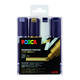 Paintmarker Uni POSCA PC8K breed schuin assorti set à 4 stuks