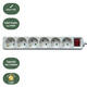 Stekkerdoos BRASQ  6 voudig 1.4 meter wit