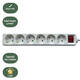 Stekkerdoos BRASQ  6 voudig 3 meter wit