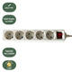 Stekkerdoos BRASQ  5 voudig 1.4 meter wit