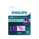 USB stick 3.2 Philips Click USB-C 64GB paars