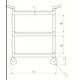 Serveerwagen Vogue polypropyleen 95x82.5 cm