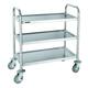 Serveerwagen Vogue met 3 plateaus 82.5x71 cm RVS