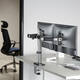 Monitorarm ACT office 2 schermen zilver