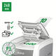 Papiervernietiger Leitz IQ Auto+ Office Pro 600 P5 snippers 2x15mm