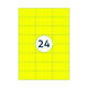 Etiket rillprint 70x37mm fluorgeel 2400 etiketten