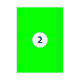 Etiket Rillprint 210x148mm fluorgroen 200 etiketten