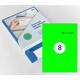 Etiket rillprint 105x74mm fluorgroen 800 etiketten