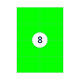 Etiket rillprint 105x74mm fluorgroen 800 etiketten