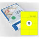 Etiket rillprint 105x74mm fluorgeel 800 etiketten
