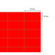 Etiket Rillprint 70x37mm fluor rood 2400 stuks