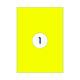 Etiket rillprint 210x297mm fluorgeel 100 etiketten