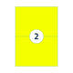 Etiket rillprint 210x148mm fluorgeel 200 etiketten