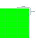 Etiket rillprint 70x37mm fluorgroen 2400 etiketten