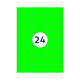Etiket rillprint 70x37mm fluorgroen 2400 etiketten