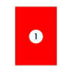 Etiket rillprint 210x297mm fluorrood 100 etiketten