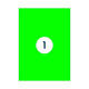 Etiket Rillprint 210x297mm fluorgroen 100 etiketten