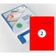 Etiket rillprint 210x148mm fluorrood 200 etiketten