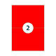 Etiket rillprint 210x148mm fluorrood 200 etiketten