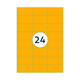 Etiket Rillprint 70x37mm fluororanje 2400 etiketten