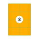 Etiket Rillprint 105x74mm fluororanje 800 etiketten
