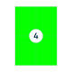 Etiket Rillprint 105x148mm fluorgroen 400 etiketten