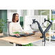 Monitorarm Leitz Ergo ruimtebesparend dubbel donkergrijs