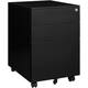 Ladeblok Euroseats 3 lade (2+1) 50x39x60cm op wieltjes zwart