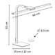 Bureaulamp Unilux Strata base led zwart