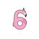 Jungle candle 6 Flamingo