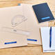 Lettertang Dymo Omega embossing blauw
